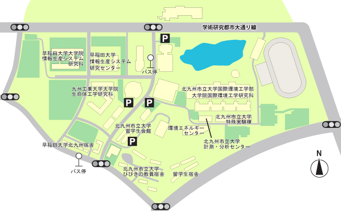 キャンパスマップ 北九州学術研究都市 Kitakyushu Science And Research Park