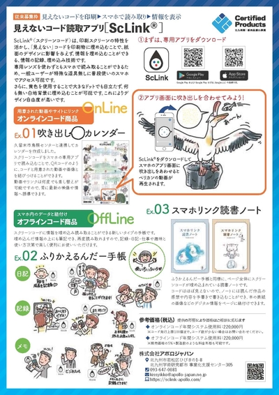 北九州発！新商品創出事業　令和４年度認定商品のご紹介（株式会社アポロジャパン　見えないコード読取アプリ「ScLink®」）