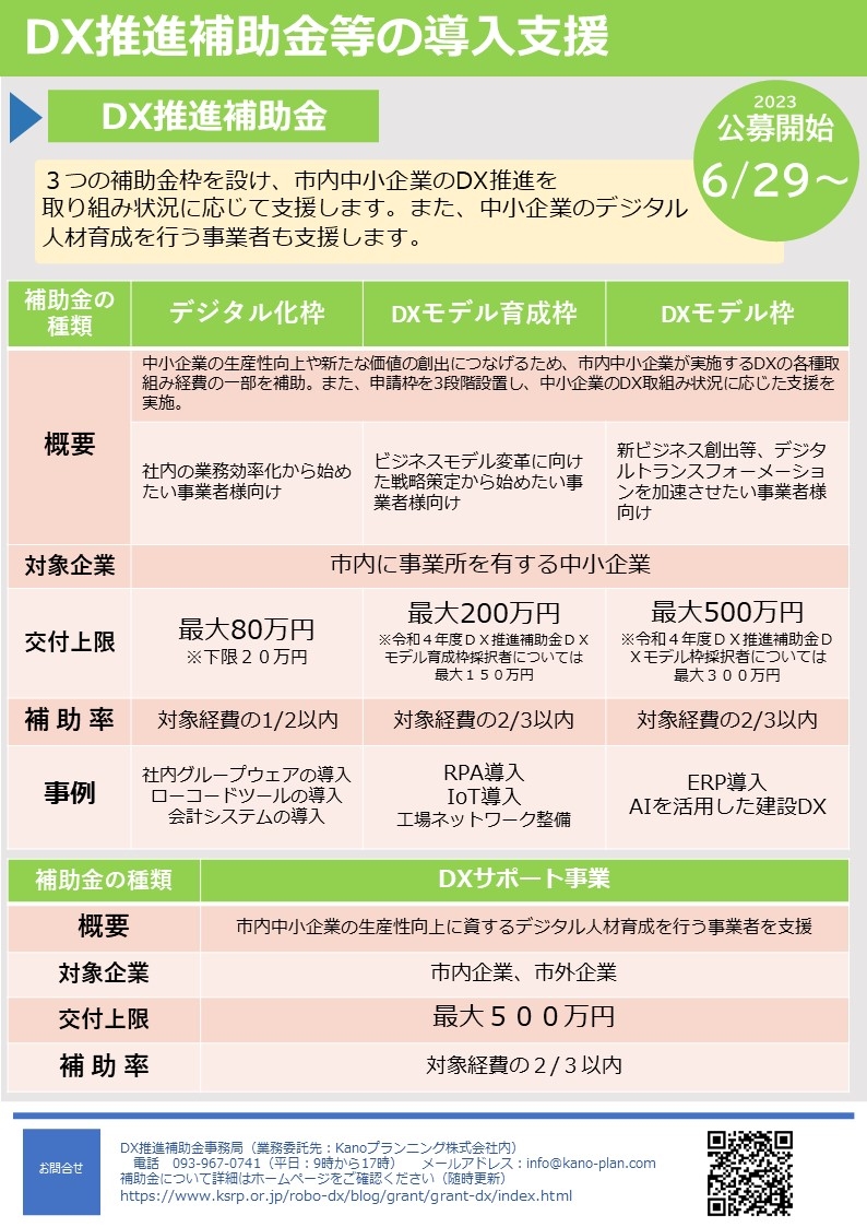 DX推進補助金公募説明会の開催について